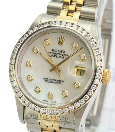 rolex datejust mop diamond dial